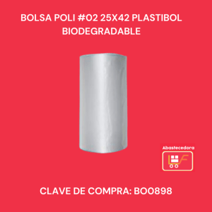 BOLSA POLI #02 25Ã42 PLASTIBOL BIODEGRADABLE
