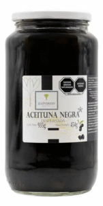 ACEITUNA NEGRA SIN HUESO ZAPHRON DE 935GR.