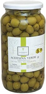 ACEITUNAS VERDES SIN HUESO ZAPHRON DE 900 GR.